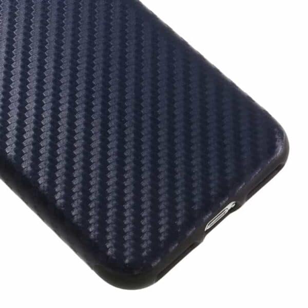 Iphone 7 - Carbon Fiber Texture Pu + Tpu - Mørkebl55