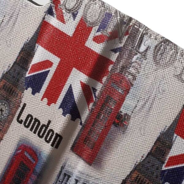 Iphone 7 - Mønstret Printet Pu Læder Pung Etui - Uk Flag Og Big Ben