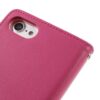 Iphone 8 - Kunstlæder Etui Med Kreditkort Holder Og Flip Design - Rosa