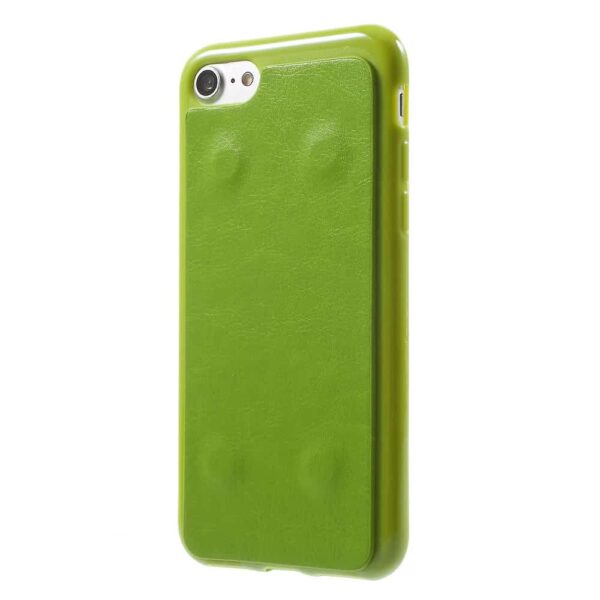Iphone 8 - Kunstlæder Og Gummi Cover 2-i-1 - Grøn