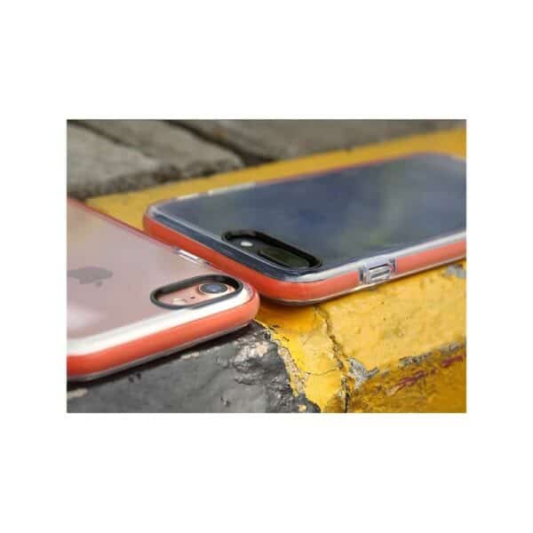 Iphone 8 - Gummi Cover Med Stødabsorberende Funktion - Orange