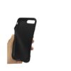 Iphone 8 - Blankt Og Fleksibelt Gummi Cover Med Printet Mønster - Sort Væg