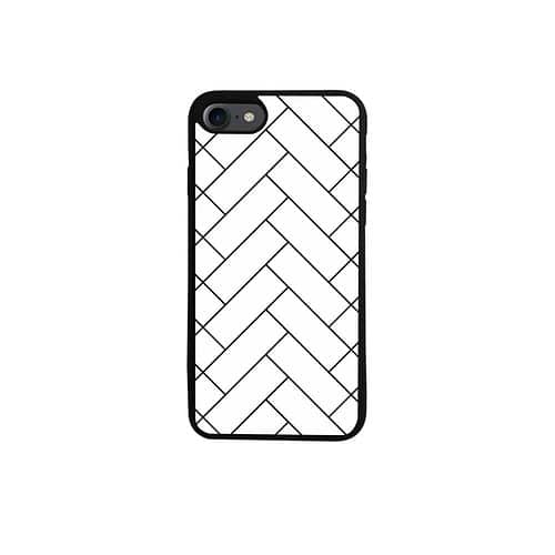 Iphone 8 - Blankt Og Fleksibelt Gummi Cover Med Printet Mønster - Vævet Mønster