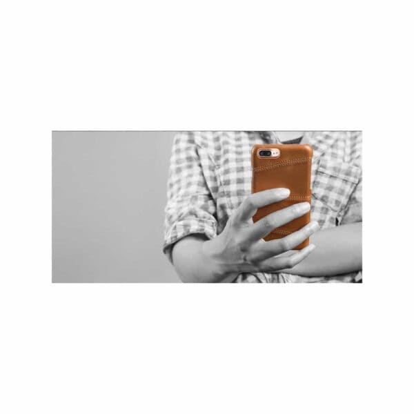 Iphone 7 Plus - Fierre Shann Judo Ægte Læder Skin Pc Back Cover - Brun