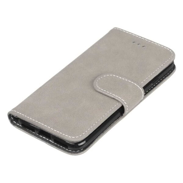 Iphone 8 - Kunstlæder Etui Pung Med Ældre Mat Design - Beige