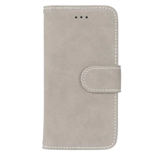 Iphone 8 - Kunstlæder Etui Pung Med Ældre Mat Design - Beige