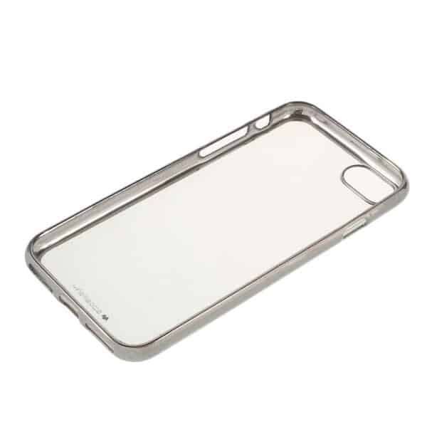 Iphone 8 - Klart Gummi Cover - Mercury Goospery - Sølv