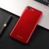 Iphone 8 Plus - Gummi Cover Med Glitrende Pulver Design - Rød