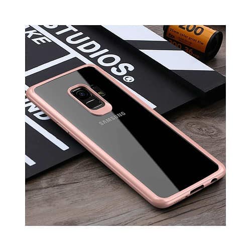 Samsung Galaxy S9 G960 Tpu Etui I Højglans Klar Akryl - Pink