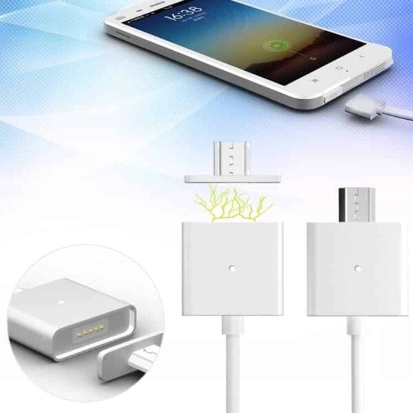 1m Magnetisk Micro Usb Opladningskabel Til Samsung Lg Sony Osv.