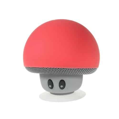 Champignon Form Bluetooth Speaker Med Sugekop - Rød