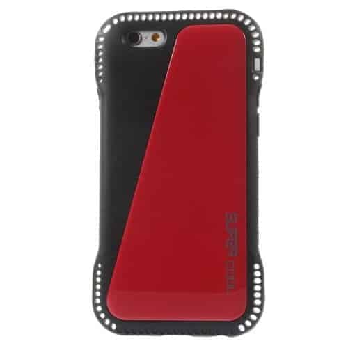 Iphone 6/6s - Spinkelt Talje Plastik Og Tpu Kortholder - Rød