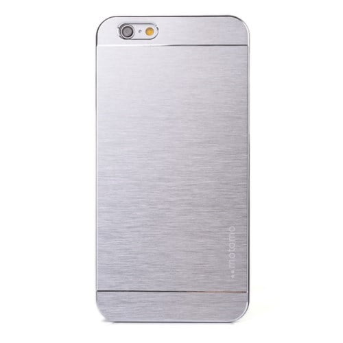 Iphone 6s Plus/6 Plus - Børstet Aluminium Skin Hard Pc Etui - Sølv