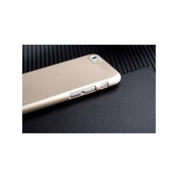 Iphone 6/6s - Plastik Cover Med Varmebortledende Design - Guldfarve