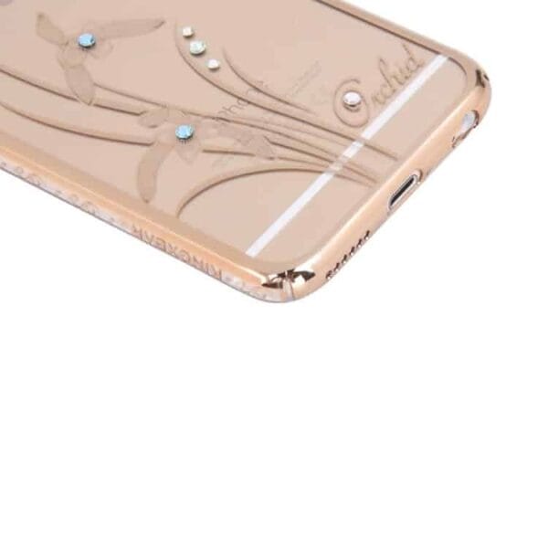 Iphone 6/6s - Kingxbar Deluxe Swarovski Pletteret Hard Etui - Smuk Orkidé