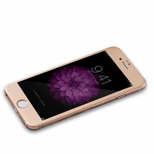 Iphone 6/6s - Arc Edge Fuld Beskyttelse Hærdet Skærmbeskyttelse - Guldfarve