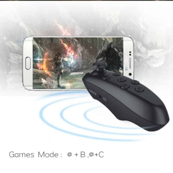 Bluetooth Remote Controller Mini Wireless Gamepad Mouse For Ios & Android Vr Box - Black