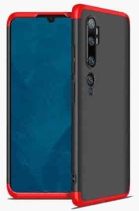 Xiaomi Mi Note 10 Pro 360 Beskyttelsescover Sort/rød