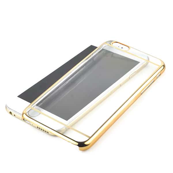 Iphone 6 - Hard Cover Med 2 Separerende Striber - Guldfarve