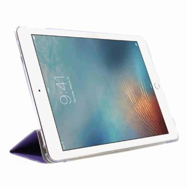 Ipad Pro 9.7 (a1673, A1674, A1675) - Silke Tekstur Tri-fold Stand Smart Pu Læder Etui - Lilla