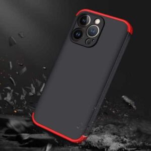 Iphone 13 Pro Max 360 Beskyttelsescover Sort/rød