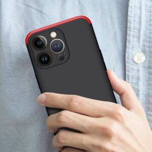 Iphone 13 Pro Max 360 Beskyttelsescover Sort/rød