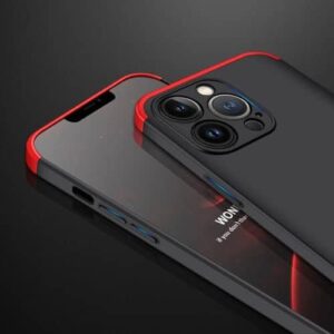 Iphone 13 Pro Max 360 Beskyttelsescover Sort/rød