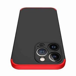 Iphone 13 Pro Max 360 Beskyttelsescover Sort/rød