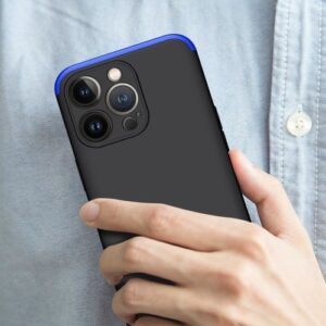 Iphone 13 Pro Max 360 Beskyttelsescover Sort/blå