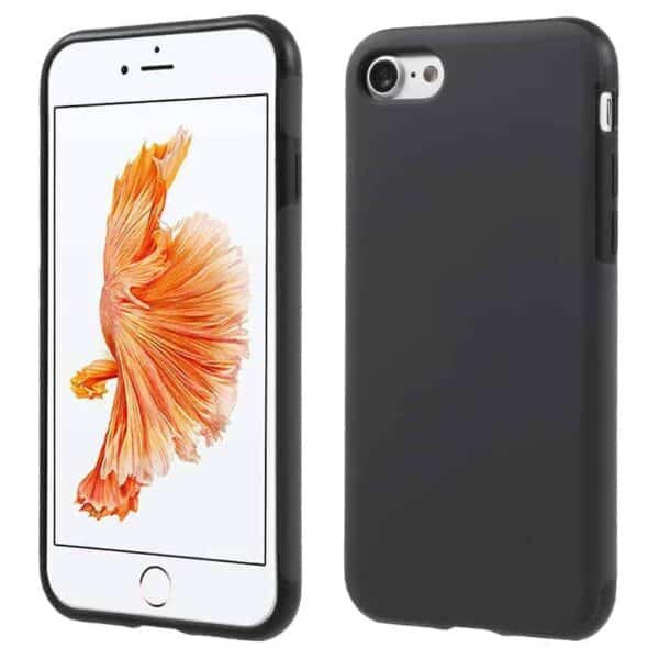 Iphone 8 - Gummi Cover Med Mat Overflade - Grå